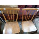 Pr. Of Ercol stick back dining chairs