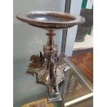 Good quality Silverplated Pegasus decorated tri footed table centrepiece stand