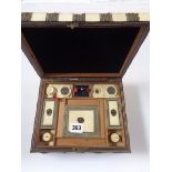 Late Georgian Ivory Inlaid sewing box with fitted interior