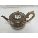 A silver teapot