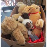 A box of teddy bears and two Lindt rabbits