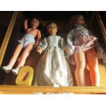 Three large 1960s dolls with voice boxes