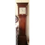 An 18th century oak longcase clock with 11" silvered dial by Abraham Weston 11 of Lewes C1780,