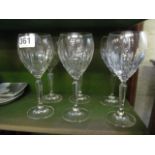 Six Waterford glasses