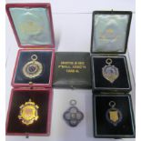 Brighton & Hove Football Association medals 1905/6, 1907, 1908/9 and Sussex County medals 1905/6 and