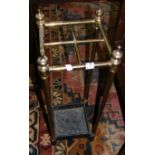 Antique cast metal and brass umbrella stand