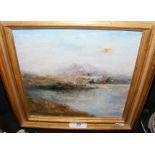 An Impressionist oil on canvas of Italian lake scene? - signed - bearing Agnew & Sons label to