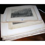 Large selection of loose Isle of Wight engravings, including St. Lawrence and other