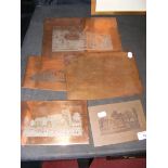 Five original copper engraving plates by BRANNON, including Montpellier House, Ventnor