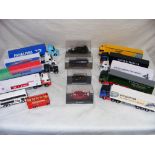 A boxed lot of model lorries.