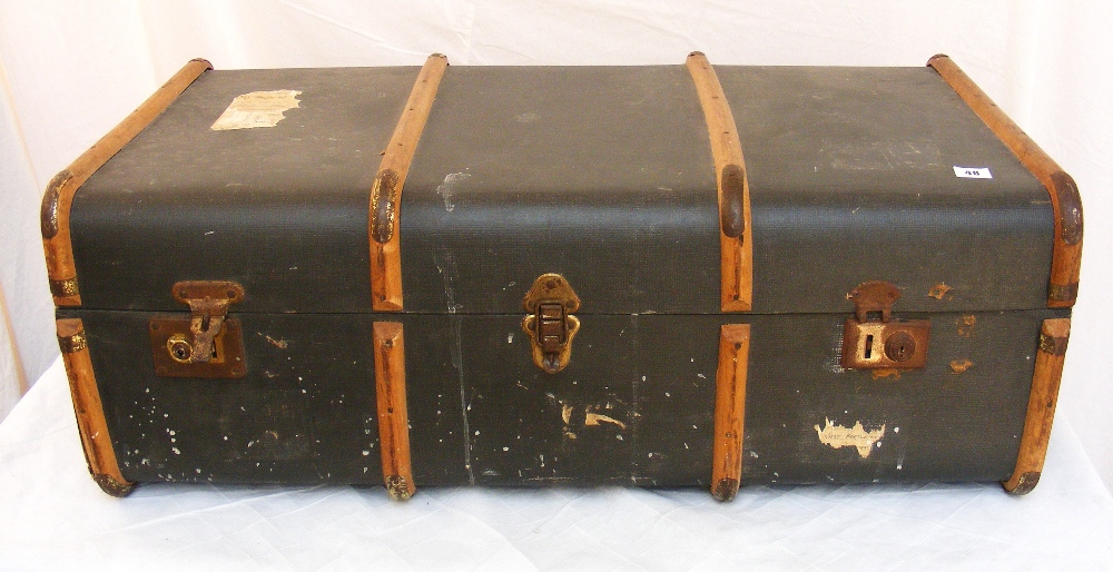 A vintage suitcase trunk.