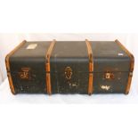 A vintage suitcase trunk.