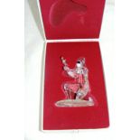 A Swarovski crystal figurine entitled "2001 Masquerade Harlequin" in original box with