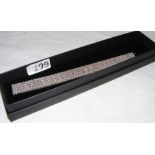 A 925 sterling silver & diamond bracelet