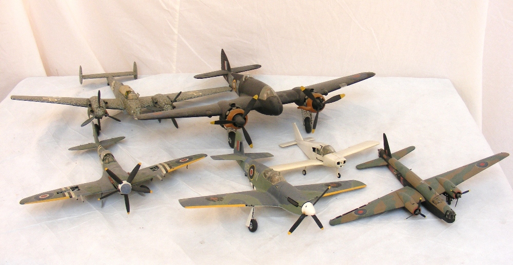 Six air craft models.