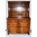 An old charm style wooden dresser.