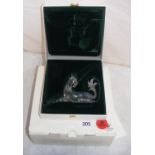 A Swarovski crystal figurine entitled "The Unicorn" from the 1996 Fabulous Creatures collection with