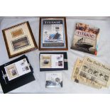 A selection of Titanic related ephemera.