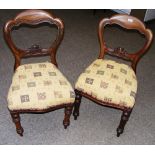 Two Victorian bloom back chairs.