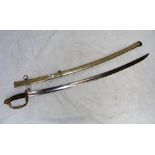 A 19th century Dutch dress sword & scabbard.