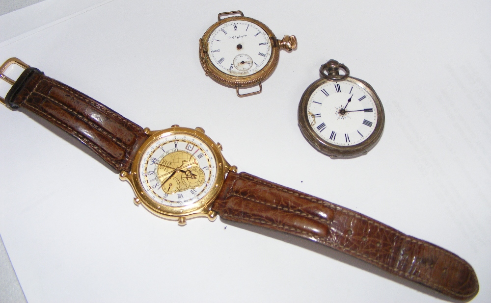 A Seiko calendar watch & two other watch