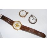 A Seiko calendar watch & two other watch