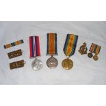 A collection of 1st World War medals for