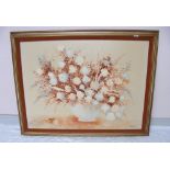 A framed & signed oil painting depicting