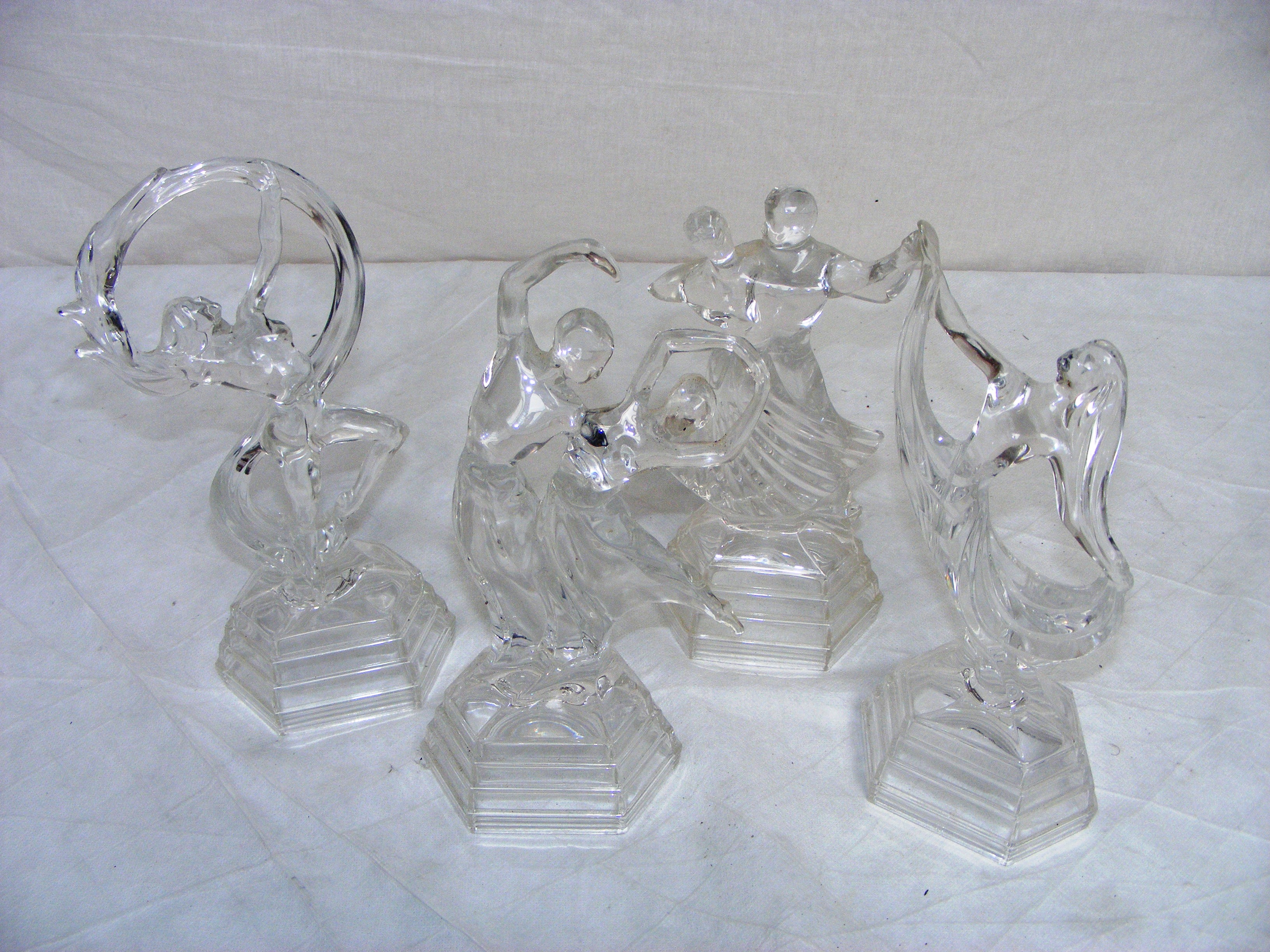 Four vintage glass figurines. CONDITION REPORT: Note: we do not offer an in house postage service, - Image 2 of 2