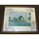 A Ken Howard signed print of Brompton Barracks 23rd July 1977, framed & glazed.