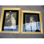 2 gilt framed prints.