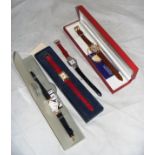 A selection of wristwatches including a Murano example. CONDITION REPORT: Note: we do not offer an