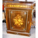 A superb quality marquetry inlaid & gilt bound pier cabinet.