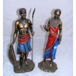 A pair of Leonardo Massai figurines. CONDITION REPORT: Note: we do not offer an in house postage