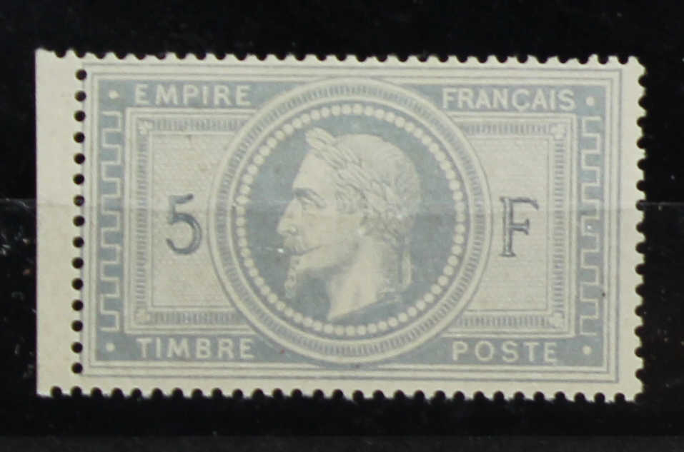 Numéro 33 « 5 Franc de l'Empire » N*	 BDF	 SUP et signé. Cote : 8.400