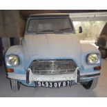 Marque :CITROEN Type :AYA2AAM / Dyane Année : 07/1973  Couleur :Bleue Compteur : Immatriculation :