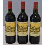 3 Blles	CH. D'AGASSAC	Haut Médoc	1982	 Et. un peu tâchées. N : 2 bas goulot, 1 bas goulot / limite