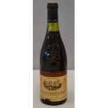 1 Blle	CHATEAUNEUF DU PAPE  Château des Fines Roches		1977	 Et. un peu tâchée et déchirée du bas.