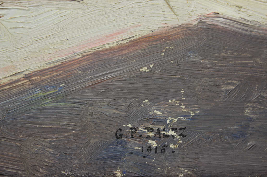 G.P. PALTZ (XIX-XXe), "Voiliers à quai", huile sur toile signée et datée en bas à droite, 46 x 61 - Image 3 of 4