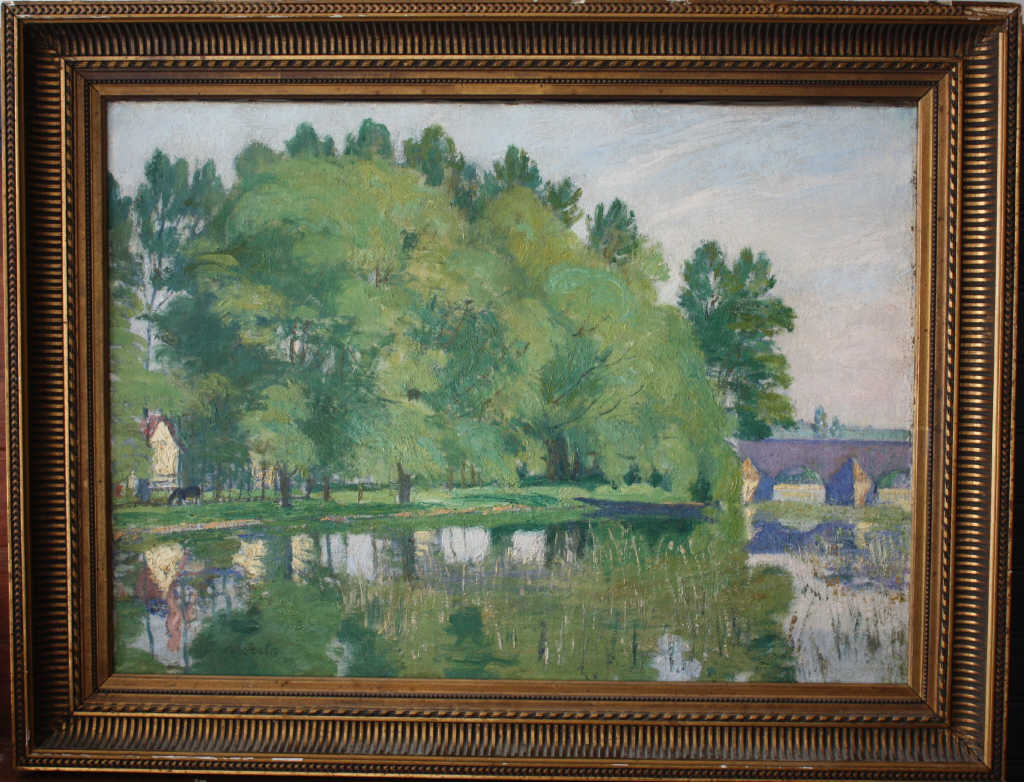 Paul DE CASTRO (1882-1939), "Paysage au Printemps", huile sur toile signée en bas à gauche, 51 x - Image 2 of 3