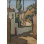 Louis SÜE (1875-1968), "Rue en Espagne", huile sur toile marouflée sur panneau signée en bas à