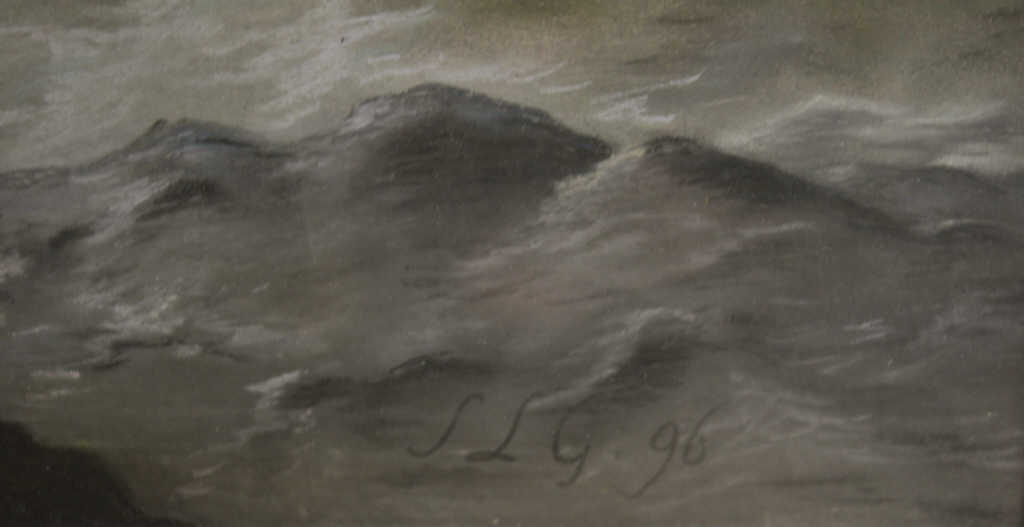 Ecole française, fin du 19e siècle, "Retour de pêche à Fécamp" 96, gouache monogrammée SLG et - Image 3 of 3