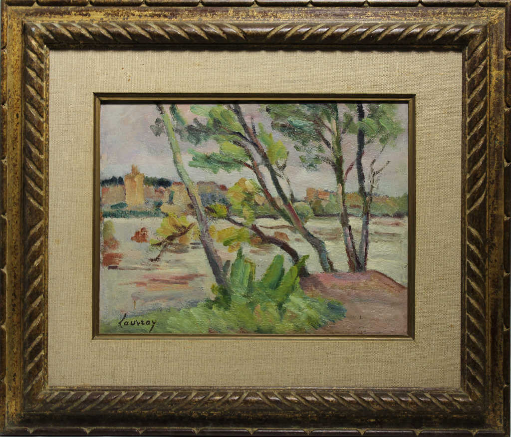 Abel LAUVRAY (1870-1950), "Le Rhône à Avignon", huile sur toile signée en bas à gauche, titrée au - Image 2 of 4