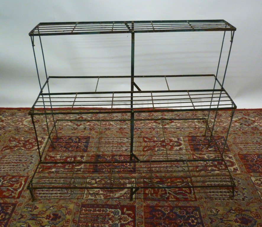 A Painted Metal Plant Stand with Three T