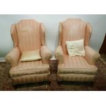 A Pair of Early 20th Century Wingback Ar