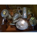 A Silver Plated Tea Service, together wi