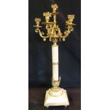 A French Ormolu and Marble Candelabrum,