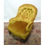 A Victorian Drawing Room Chair with a bu