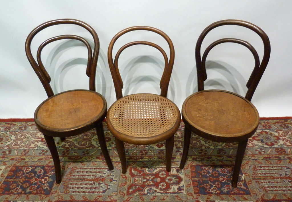 A Pair of Bentwood Side Chairs by Thonet