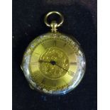 An 18ct. Gold Pocket Watch, the engraved